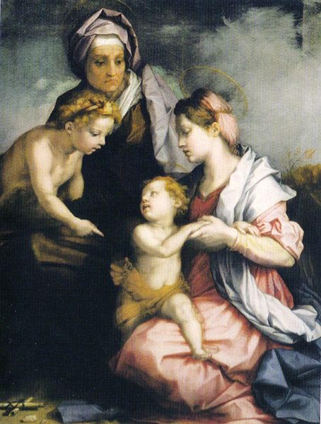 Andrea del Sarto Madonna col Bambino, Santa Elisabetta e San Giovannino